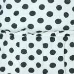 Mini Dress Print Polka Dots Cream Black Day Dress..