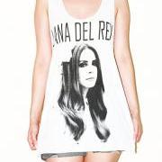 Lana Del Rey White No Sew Singlet Tank Top Sleeveless Shirt Women Indie Singer Music Pop Rock T-Shirt Size L
